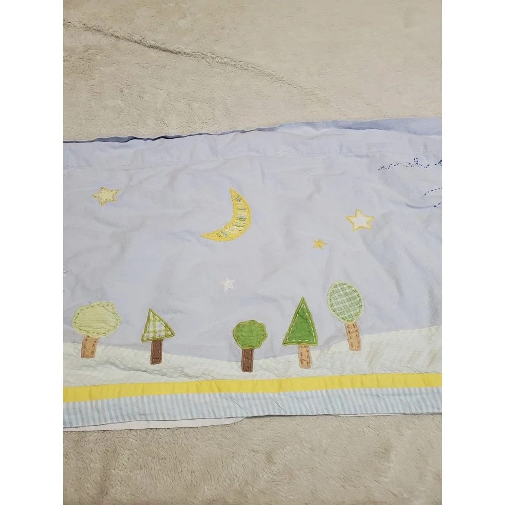 Pottery Barn Kids Blue Wish Upon A Star Curtain Valance Bunny Star Nursery 18x44